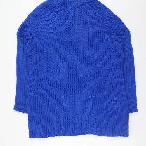 I Saw It First Women’s Blue Roll Neck Chunky Knit Jumper Size 12