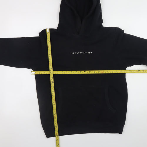 Next Teens Black Hoodie 14yrs 164cm Pullover 'The Future Is Now'