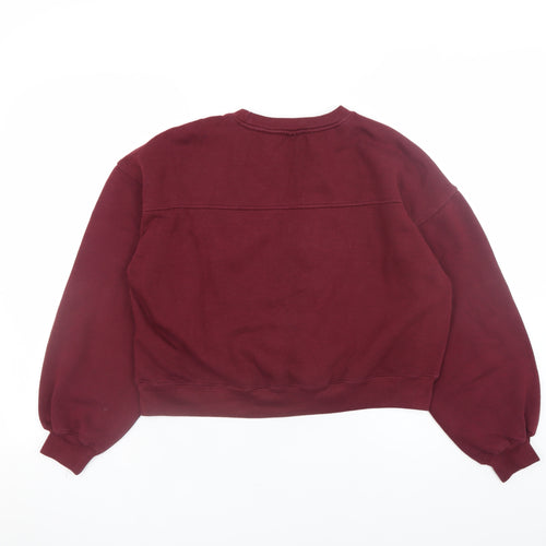Zara Teens Burgundy Iconic Days Graphic Pullover Sweatshirt Size 13-14
