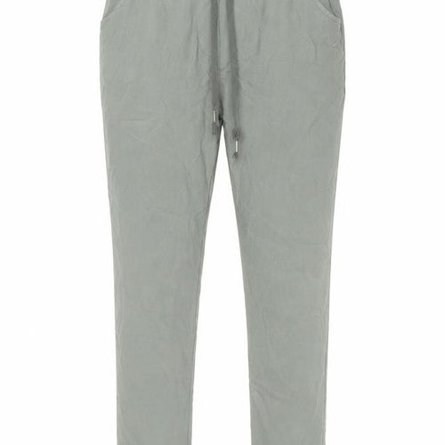 BW Women’s Green Viscose Jogger Trousers Size L Drawstring Waist