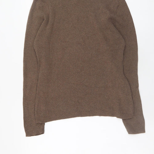 Papaya Women's Brown Roll Neck Cotton Jumper Size 18