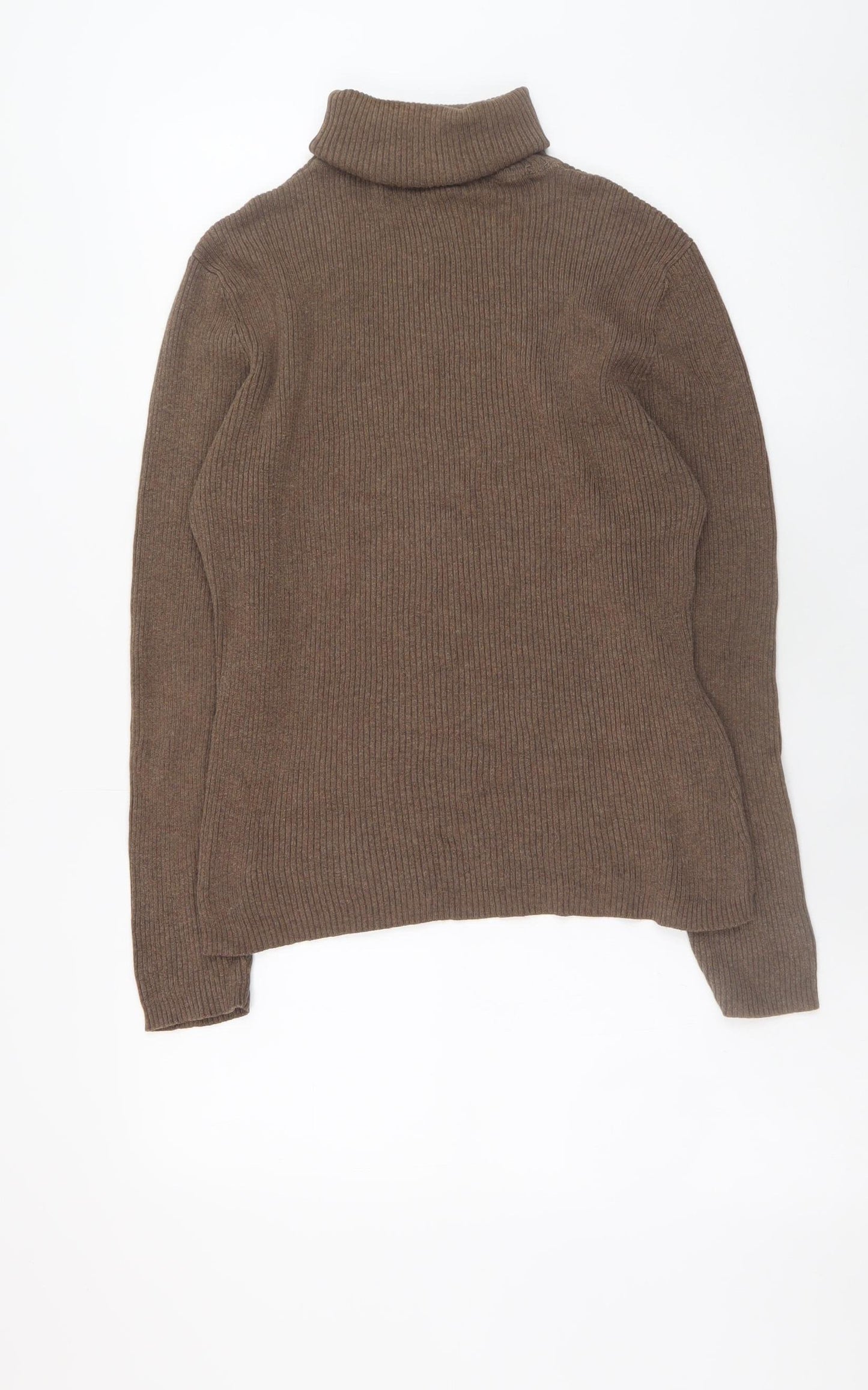Papaya Women's Brown Roll Neck Cotton Jumper Size 18