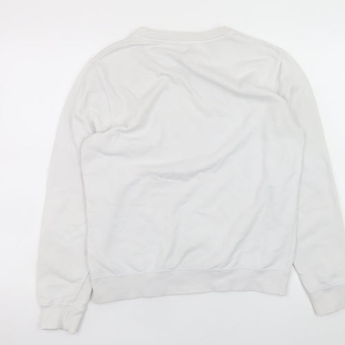 JustHoods AWDIS Womens White XS Pullover Sweatshirt Surf Graphic