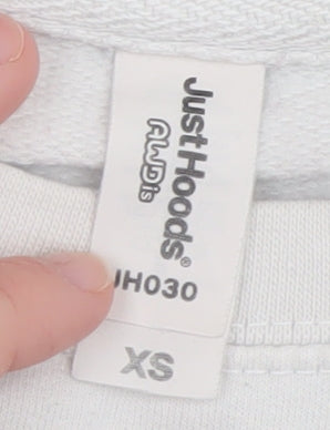 JustHoods AWDIS Womens White XS Pullover Sweatshirt Surf Graphic