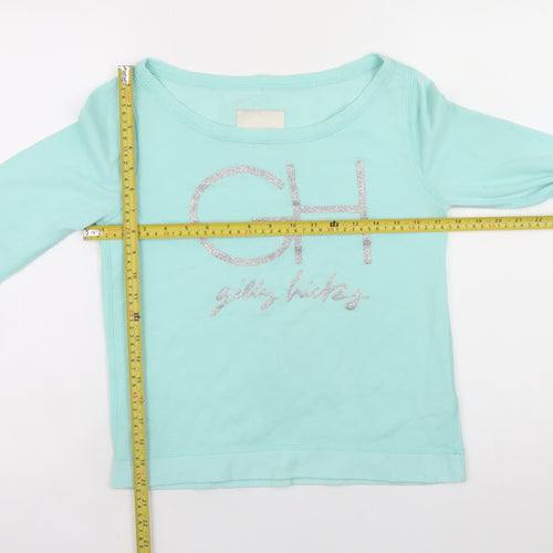 Gilly Hicks Women’s Blue XS Pullover Glitter Logo Sweatshirt
