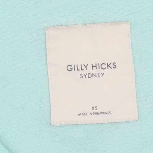 Gilly Hicks Women’s Blue XS Pullover Glitter Logo Sweatshirt