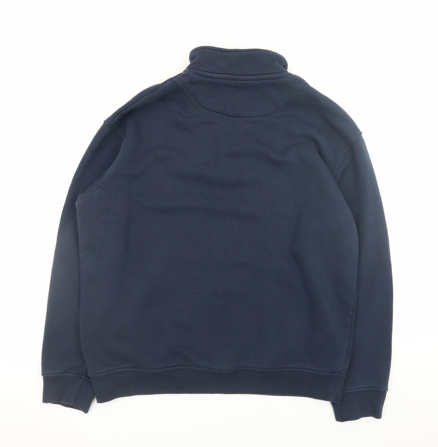 Dunnes Stores Men’s Blue 1/2 Zip Pullover Sweatshirt M Relaxed Fit
