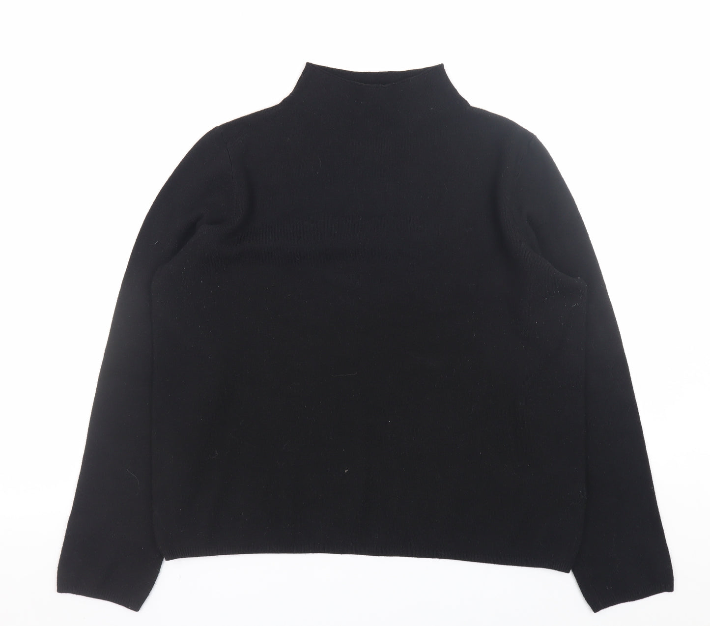 Esmara Women's Black Mock Neck Long Sleeve Knit Jumper Size 14