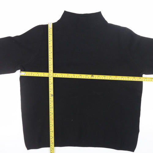 Esmara Women's Black Mock Neck Long Sleeve Knit Jumper Size 14