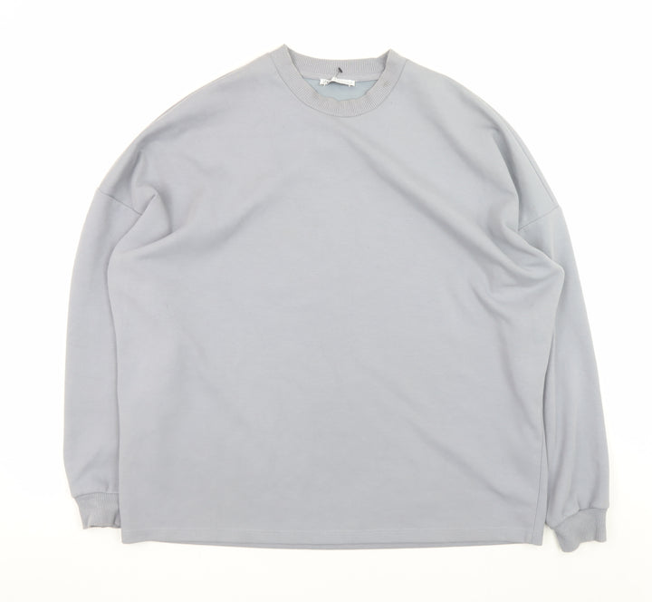 Zara Women Grey Crew Neck Pullover Sweatshirt Size M