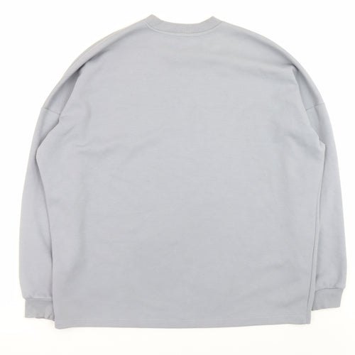 Zara Women Grey Crew Neck Pullover Sweatshirt Size M