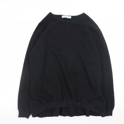 GTW Urban Women's Black Ruffle Hem Pullover Sweatshirt Size M