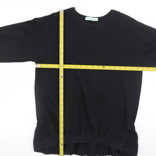 GTW Urban Women's Black Ruffle Hem Pullover Sweatshirt Size M