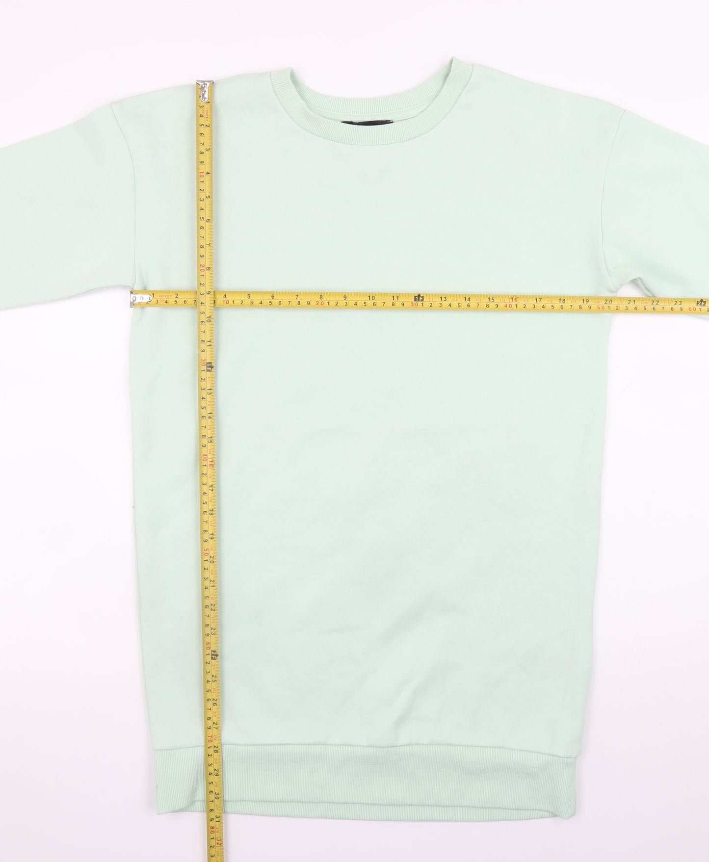Dorothy Perkins Women Green Size 8 Long Sleeve T-Shirt Dress