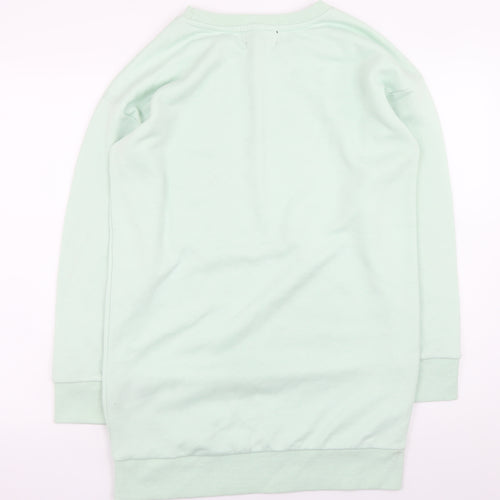 Dorothy Perkins Women Green Size 8 Long Sleeve T-Shirt Dress
