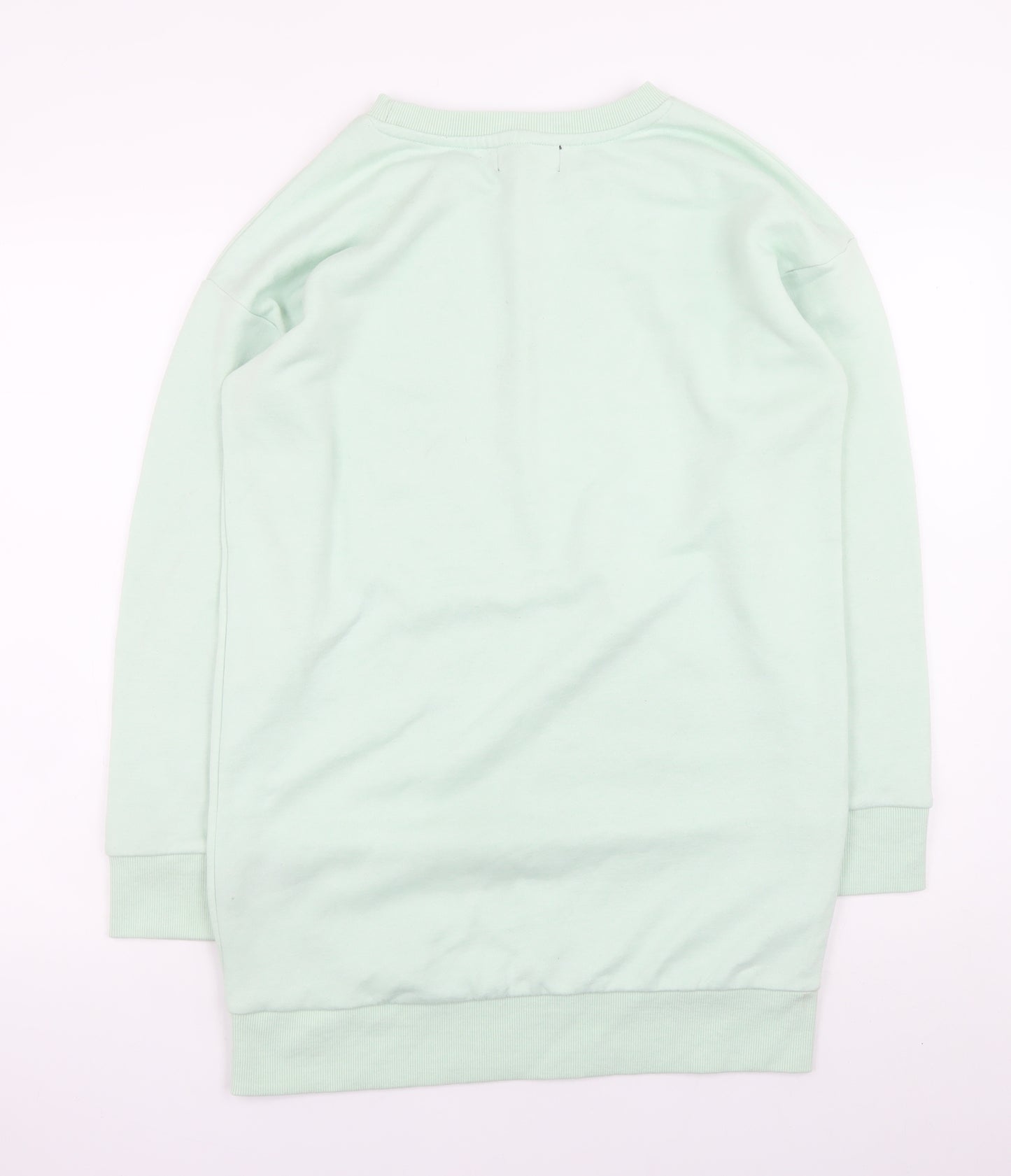 Dorothy Perkins Women Green Size 8 Long Sleeve T-Shirt Dress