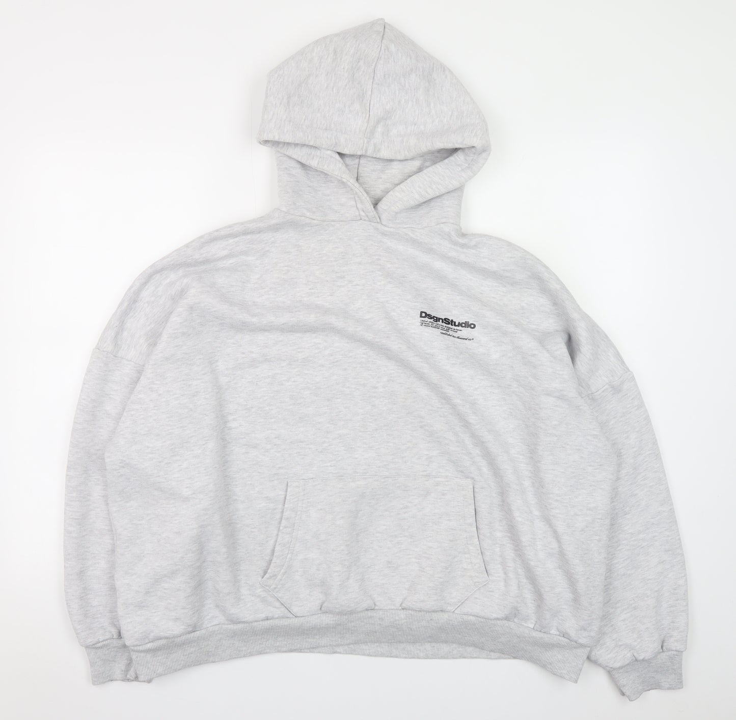 Boohoo Women’s Grey Pullover Hoodie XL Cotton Blend Casual