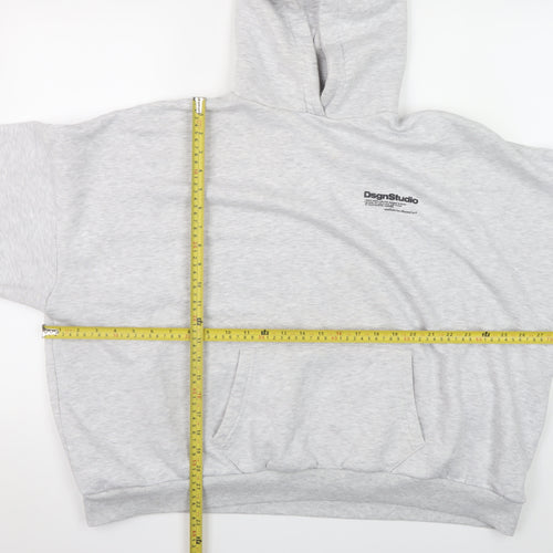 Boohoo Women’s Grey Pullover Hoodie XL Cotton Blend Casual