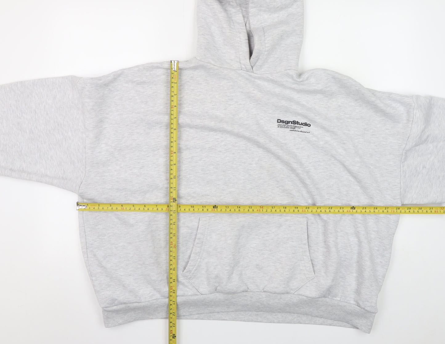 Boohoo Women’s Grey Pullover Hoodie XL Cotton Blend Casual