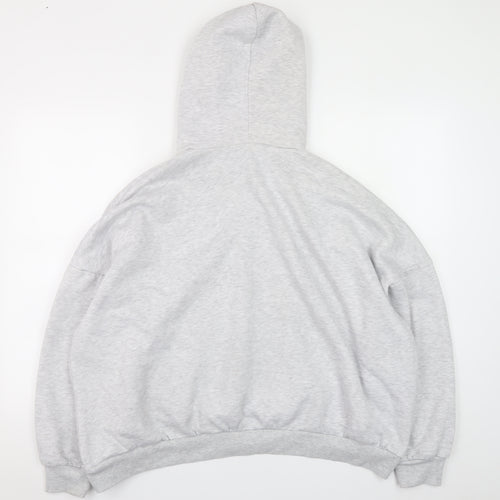 Boohoo Women’s Grey Pullover Hoodie XL Cotton Blend Casual