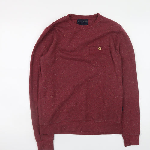 Shore Leave Men's Red Crew Neck Cotton Blend Sweatshirt Size S