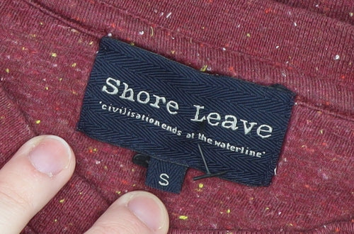 Shore Leave Men's Red Crew Neck Cotton Blend Sweatshirt Size S