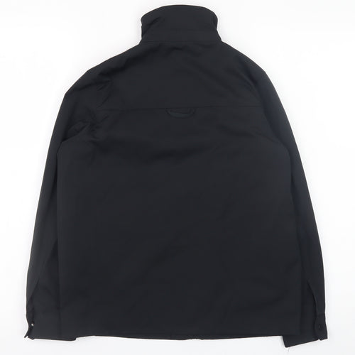 River Island Boys Black Windbreaker Jacket 9-10 Years Lined Full Zip Casual