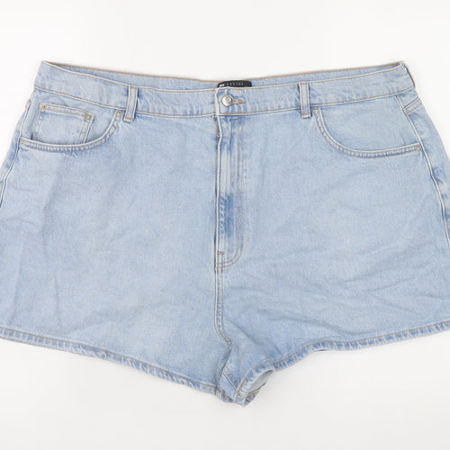 ASOS DESIGN Women Blue Size 22 Curve High Rise Mom Denim Shorts