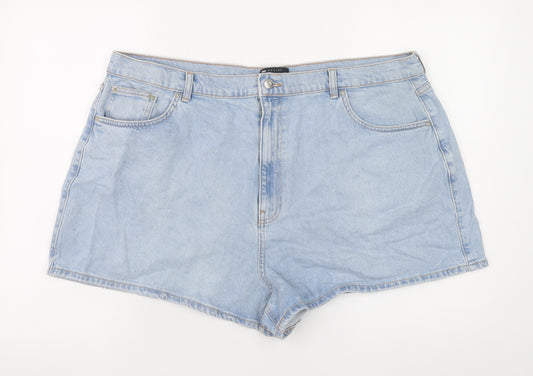 ASOS DESIGN Women Blue Size 22 Curve High Rise Mom Denim Shorts