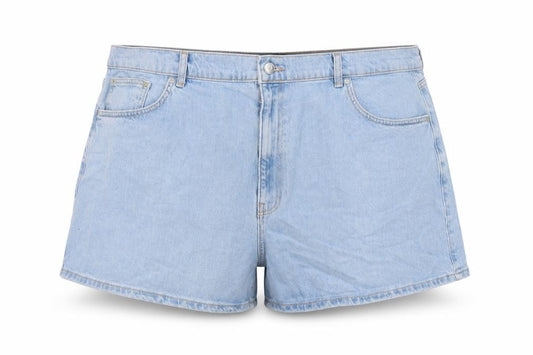 ASOS DESIGN Women Blue Size 22 Curve High Rise Mom Denim Shorts