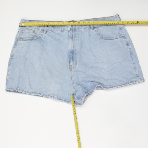 ASOS DESIGN Women Blue Size 22 Curve High Rise Mom Denim Shorts