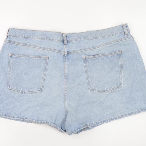 ASOS DESIGN Women Blue Size 22 Curve High Rise Mom Denim Shorts