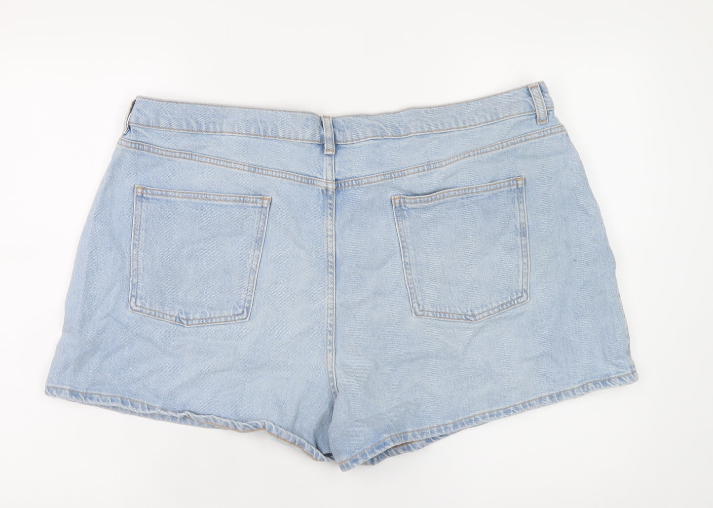 ASOS DESIGN Women Blue Size 22 Curve High Rise Mom Denim Shorts