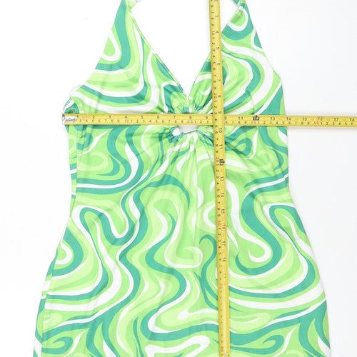 Pink Vanilla Women’s Green Halter Bodycon Dress Size 12
