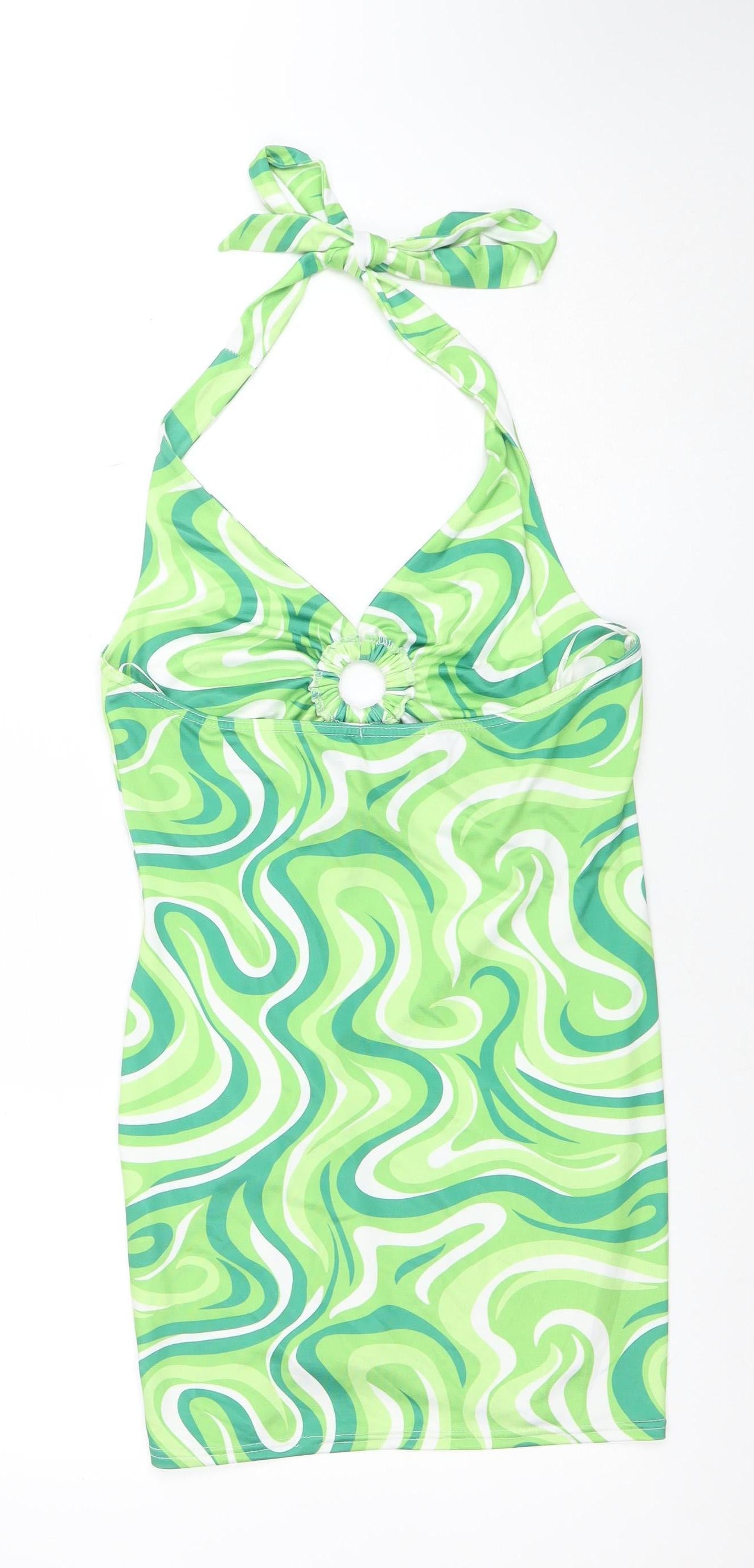Pink Vanilla Women’s Green Halter Bodycon Dress Size 12