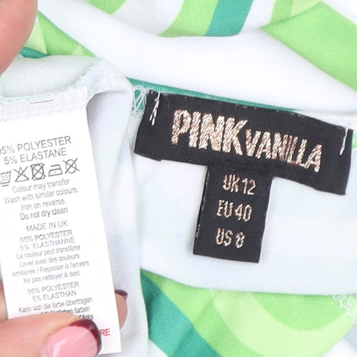 Pink Vanilla Women’s Green Halter Bodycon Dress Size 12