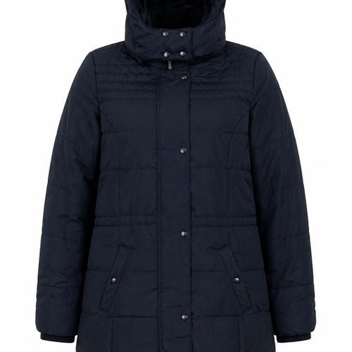Esmarca Women’s Blue Hooded Puffer Coat Size 14 Long Winter Jacket