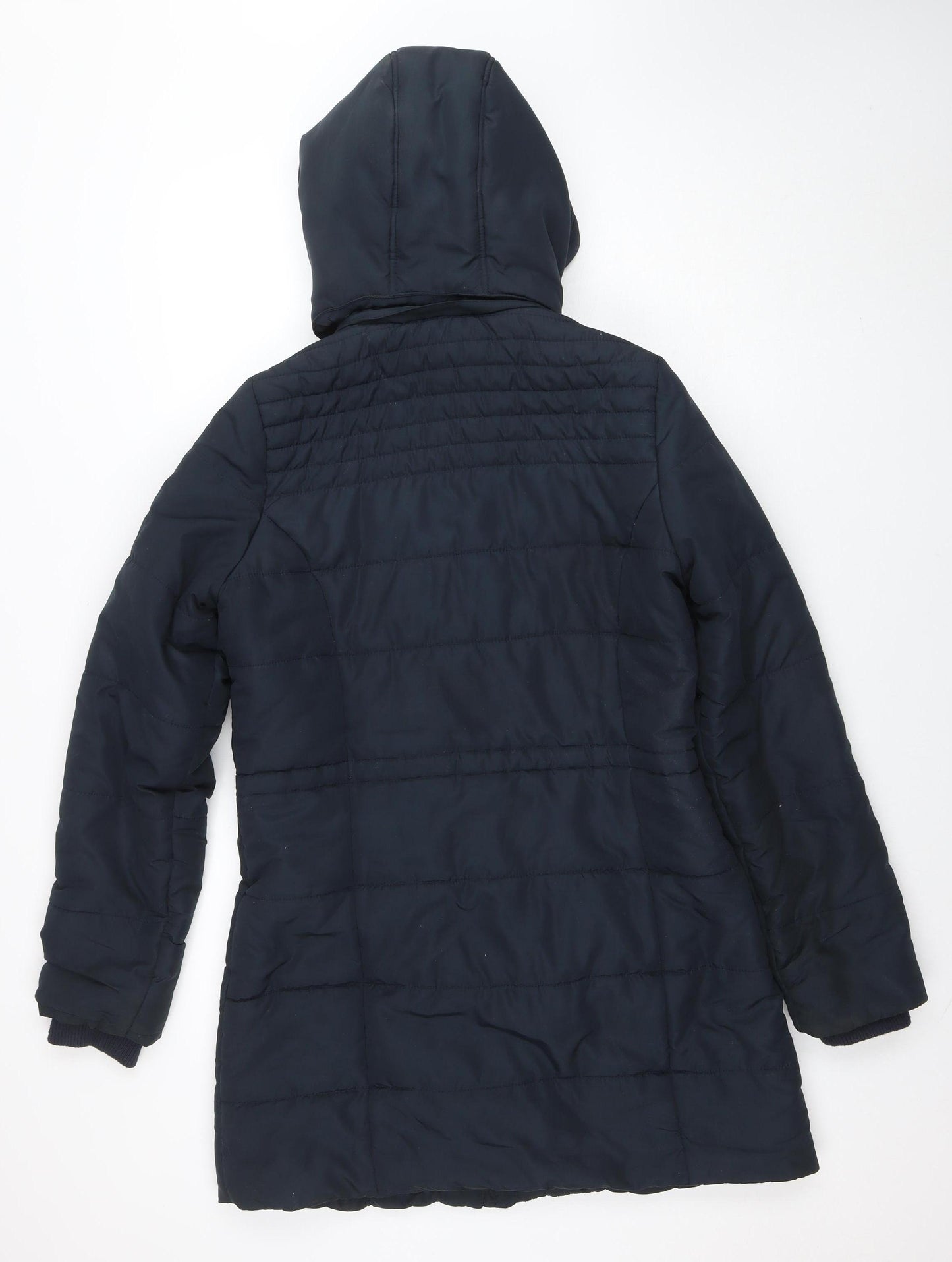 Esmarca Women’s Blue Hooded Puffer Coat Size 14 Long Winter Jacket