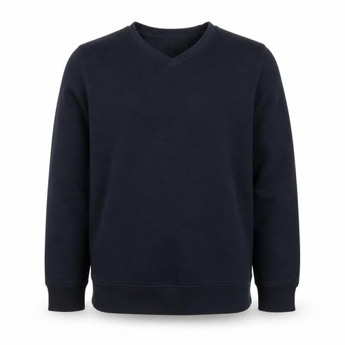 Dunnes Stores Boys Navy V-Neck Sweatshirt 11-12 Years Cotton Blend
