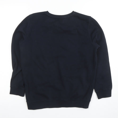 Dunnes Stores Boys Navy V-Neck Sweatshirt 11-12 Years Cotton Blend