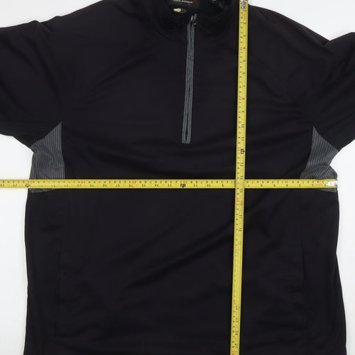 Greg Norman Men's Black 1/4 Zip Pullover Sweatshirt L