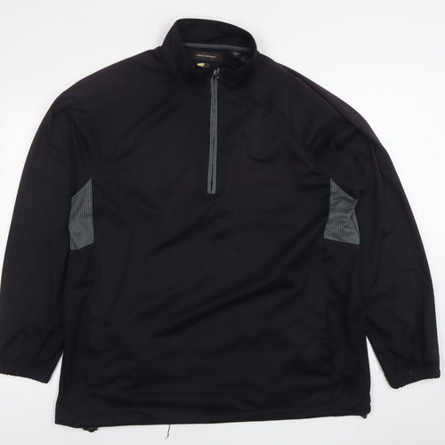 Greg Norman Men's Black 1/4 Zip Pullover Sweatshirt L