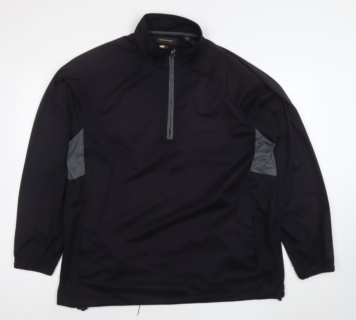 Greg Norman Men's Black 1/4 Zip Pullover Sweatshirt L