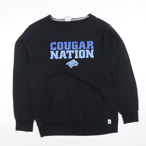 Russell Athletic Men's Black Cougar Nation Pullover Sweatshirt Size M