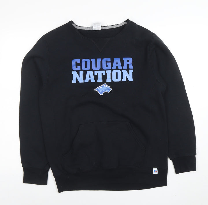 Russell Athletic Men's Black Cougar Nation Pullover Sweatshirt Size M
