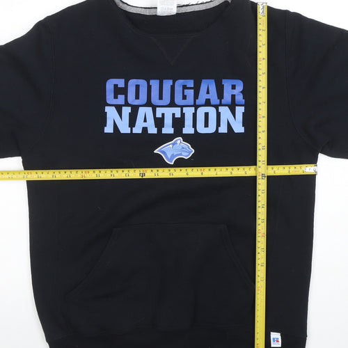 Russell Athletic Men's Black Cougar Nation Pullover Sweatshirt Size M