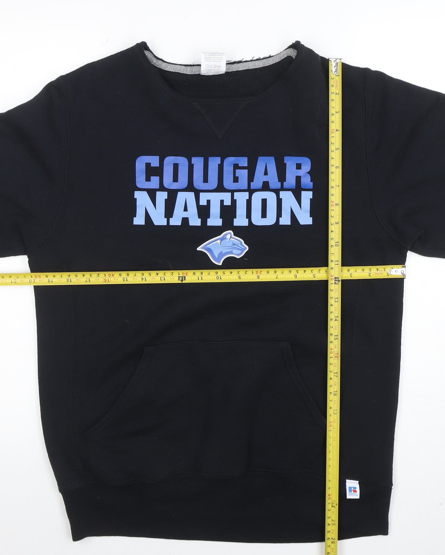 Russell Athletic Men's Black Cougar Nation Pullover Sweatshirt Size M