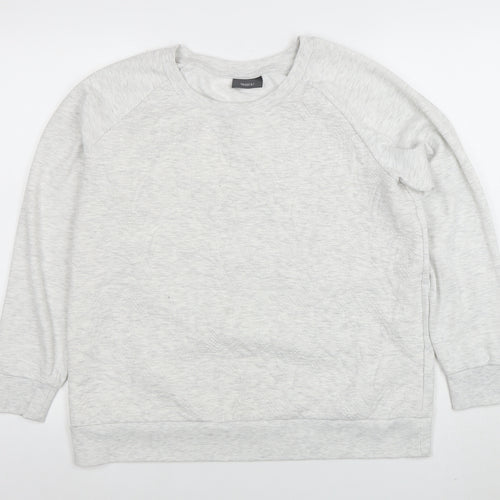Yessica Women’s Grey Pullover Sweatshirt Size M Cotton Blend