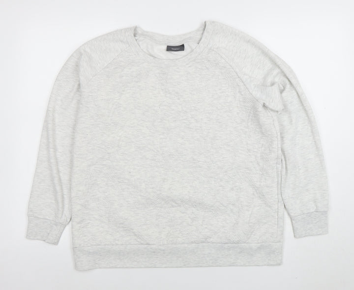 Yessica Women’s Grey Pullover Sweatshirt Size M Cotton Blend