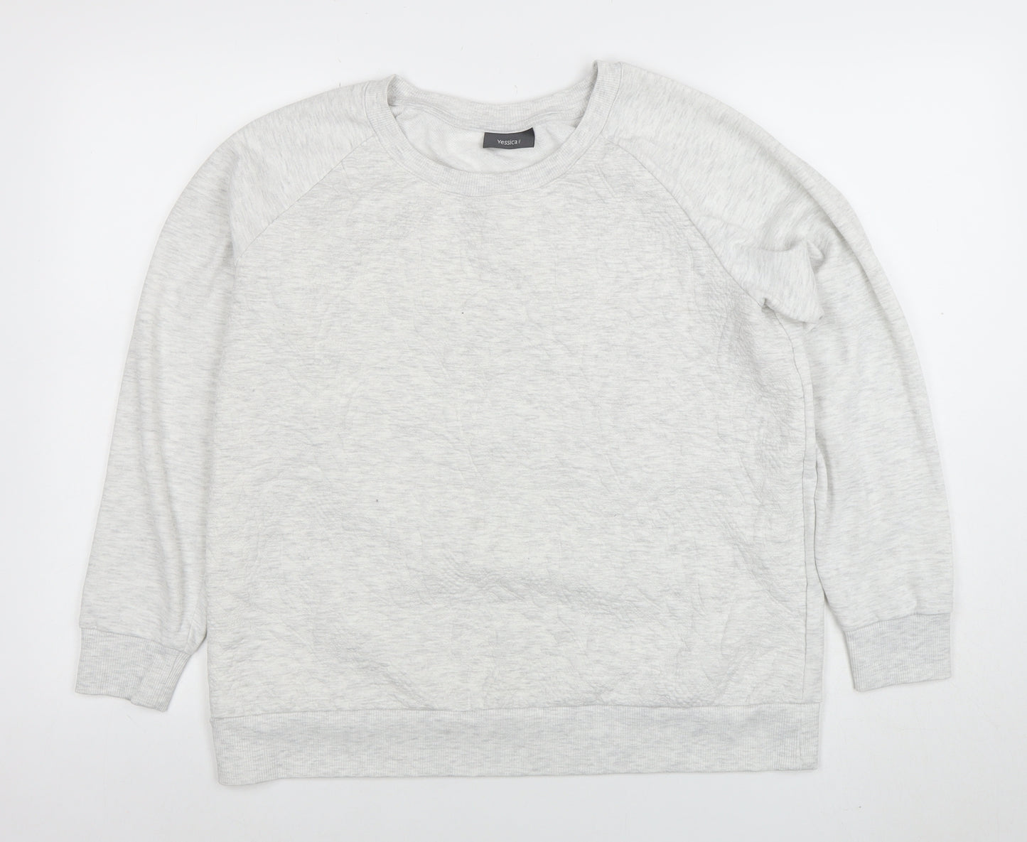 Yessica Women’s Grey Pullover Sweatshirt Size M Cotton Blend